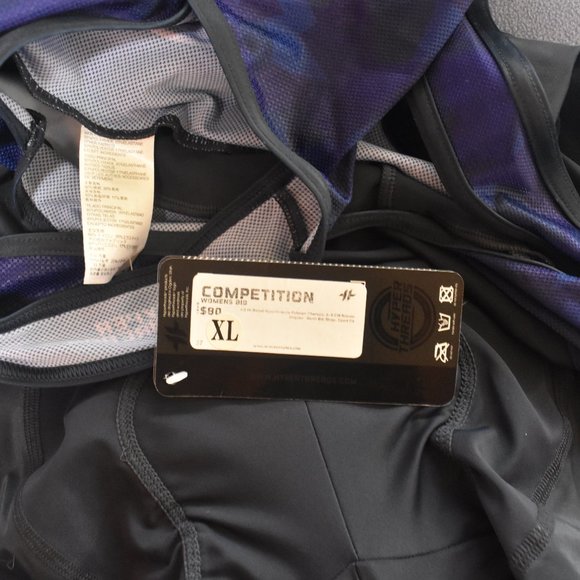 HYPER THREADS SEA OTTER CYCLING BIBSHORTS NWT US W'S SZ XL COMPETITION NAVY - Picture 3 of 6